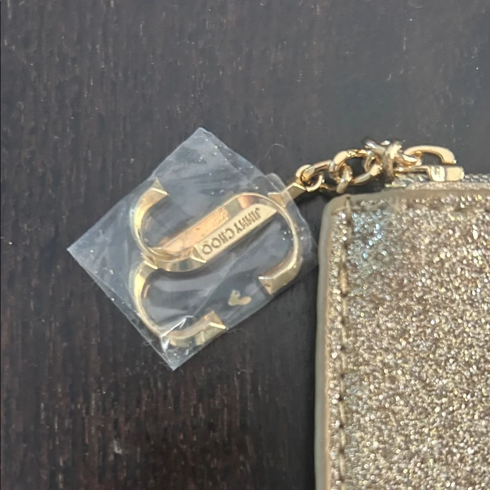 Jimmy Choo Parfums Shimmering Gold Card Case Pouch - Picture 2 of 5